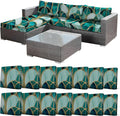 14Pcs Stretch Patio Cushion Cover, Art Deco Geometric Pattern Couch & Sofa by CALBODE