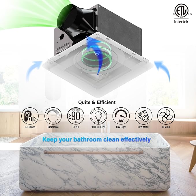 2 in 1 Bathroom Exhaust Fan - Image 3