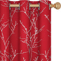 Deconovo Christmas Red Curtains, Soundproof Curtain, 42 x 63 Inch Long by Deconovo