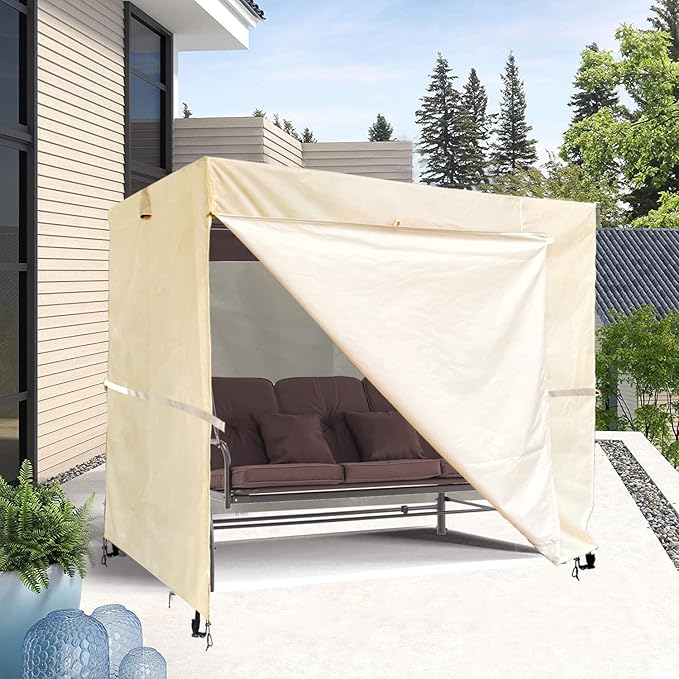 Outdoor Swing Cove, Triple Seater Hammock, UV Resistant Garden Swing - Image 6