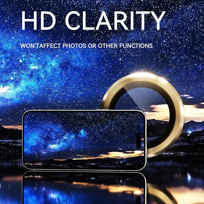 2 Pack Camera Lens Protector for iPhone 16 Pro/iPhone 16 Pro Max, 9H Tempered - Image 2