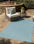 Unique Loom Collection Casual Transitional Solid Heathered Indoor/Outdoor by UniqueLoom