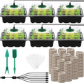 6 Pack Seed Starter Tray Kit by Hahood