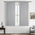Light Grey Black Out 54 Inches Long Boho Small Curtains 2 Panels Set, Farmhouse by QJMYDECO