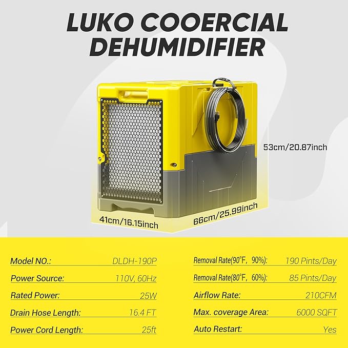 190Pints Commercial Dehumidifier - Image 3