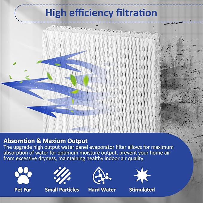 HASMX 9-1/2" x 10" x 1-1/2" Humidifier Water Pad Replacement Water Panel - Image 6