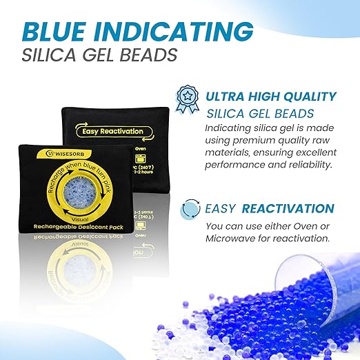 100g Reusable Silica Gel Desiccant Packs, Rechargeable Dehumidifier Moisture - Image 2