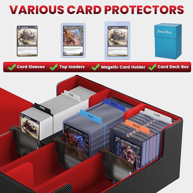 Card Storage Box For Trading Cards 1800+, Card Deck Box - Image 6