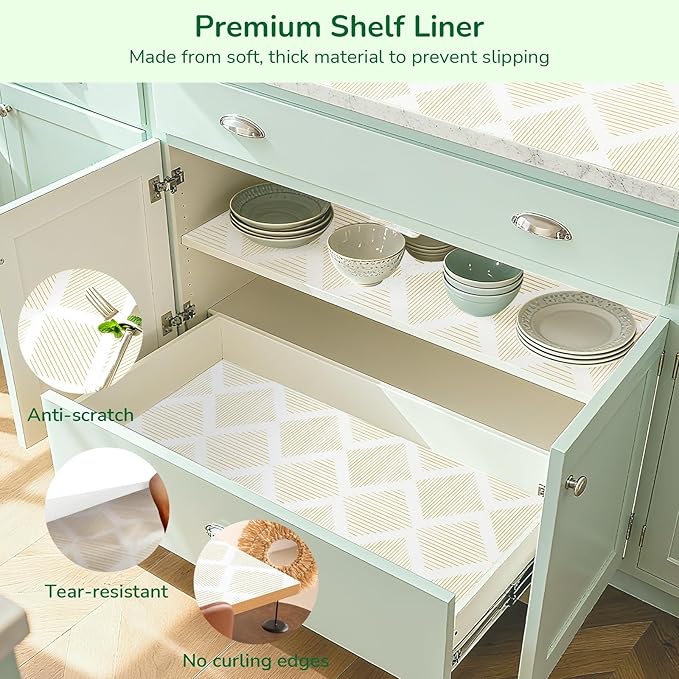 Drawer and Shelf Liner for Kitchen 11.8in x 20FT, Non-Slip Non-Adhesive Cabinet - Image 5