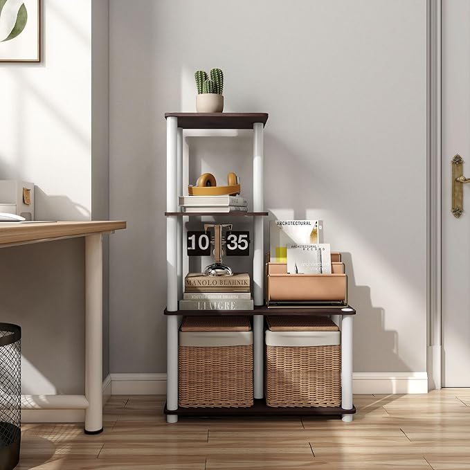 Homes: Inside + Out Apexa Modern 4-Cube Ladder Shelving Units, Collectibles - Image 2