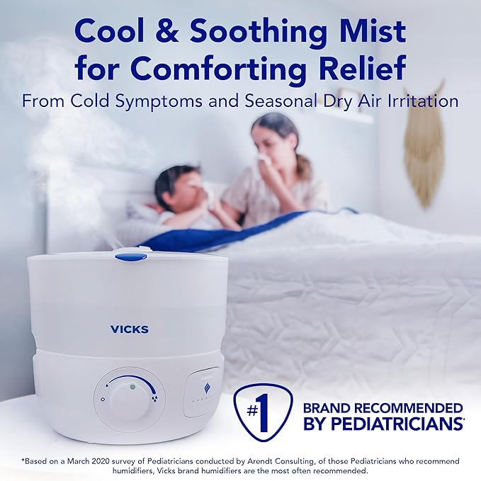 Vicks EasyCare Plus Top Fill Filter-Free Cool Mist Humidifier, Small Room–For - Image 3