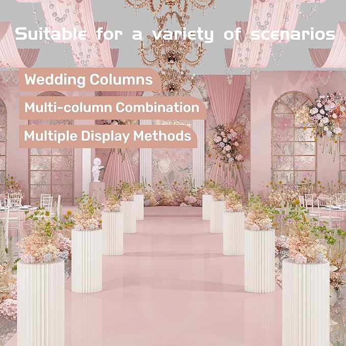 Cylinder Stands for Party Roman Pillar Stand Flower Cake Pedestal Stands for - Image 5