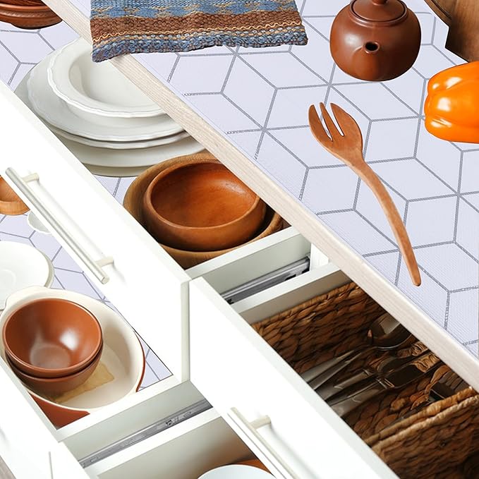 Shelf Liners for Kitchen Cabinet 18 Inch Wide X 20 Ft Non Adhesive Drawer Liner - Image 7