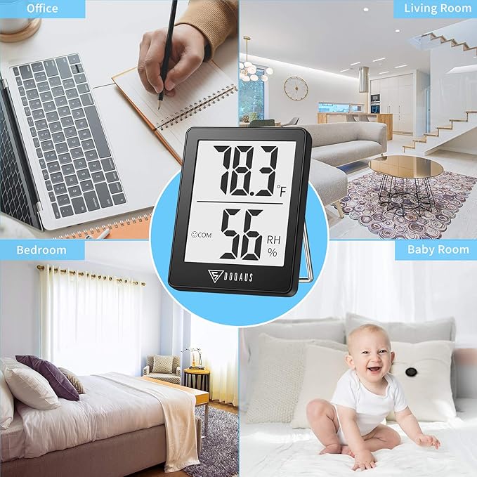 DOQAUS Humidity Meter, 2 Pack Room Thermometer Indoor, Hygrometer - Image 8