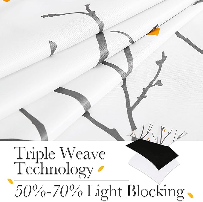 NICETOWN Aesthetic White Curtains Twisted Branch - Image 8