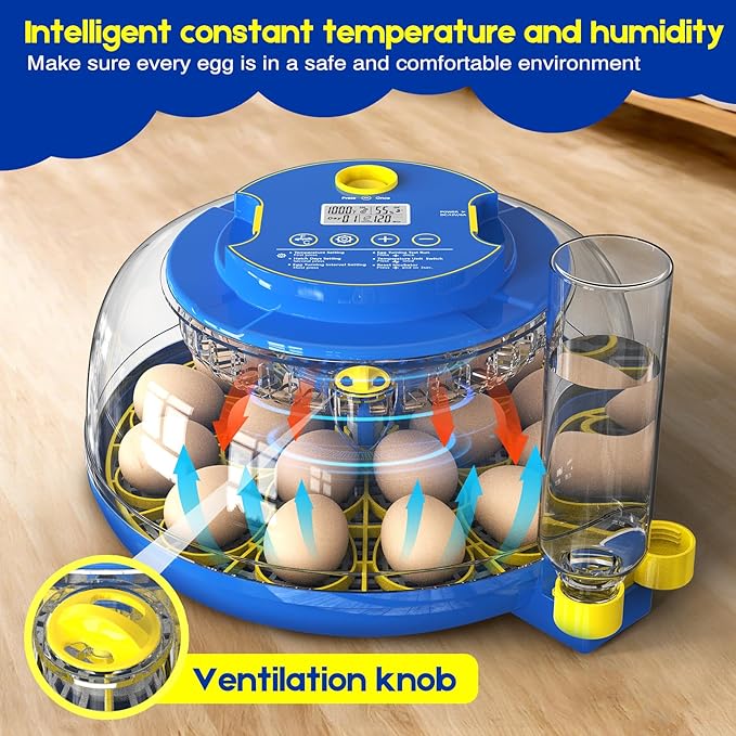 Egg Incubator for Hatching Chicks, 18 Eggs Automatic Egg Turner Multifunctional - Image 2