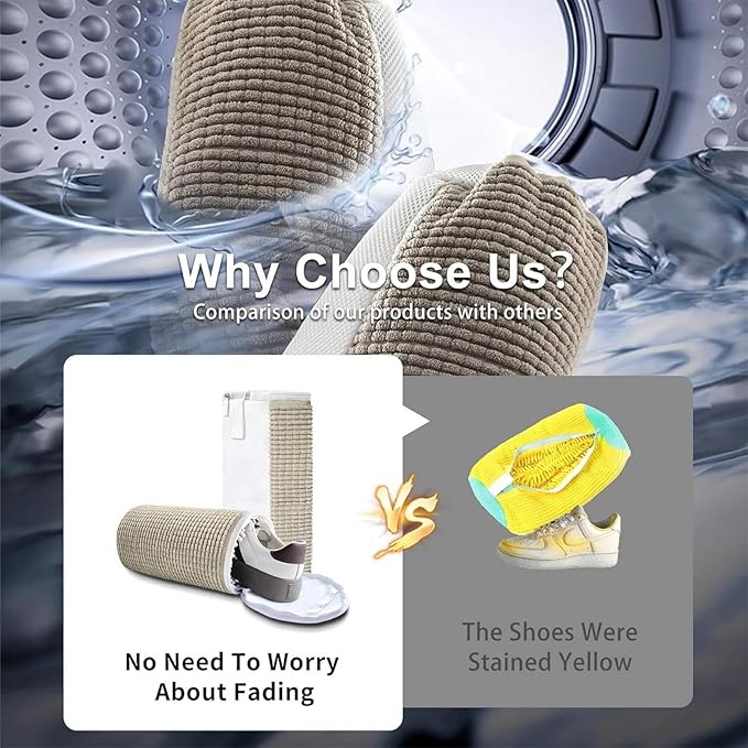 Reusable Sneaker Bag for Washing Machine, Invisible Zipper Design, Protects - Image 7