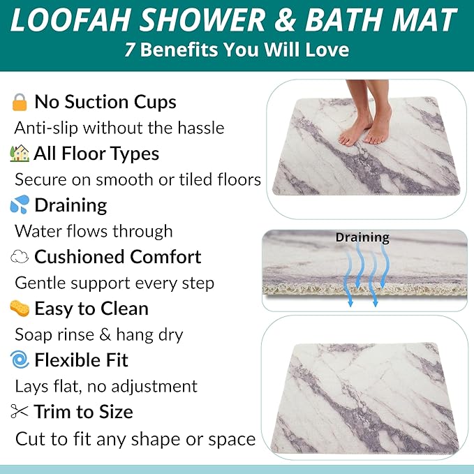 Extra Large Square Shower Mat Non Slip - Image 4
