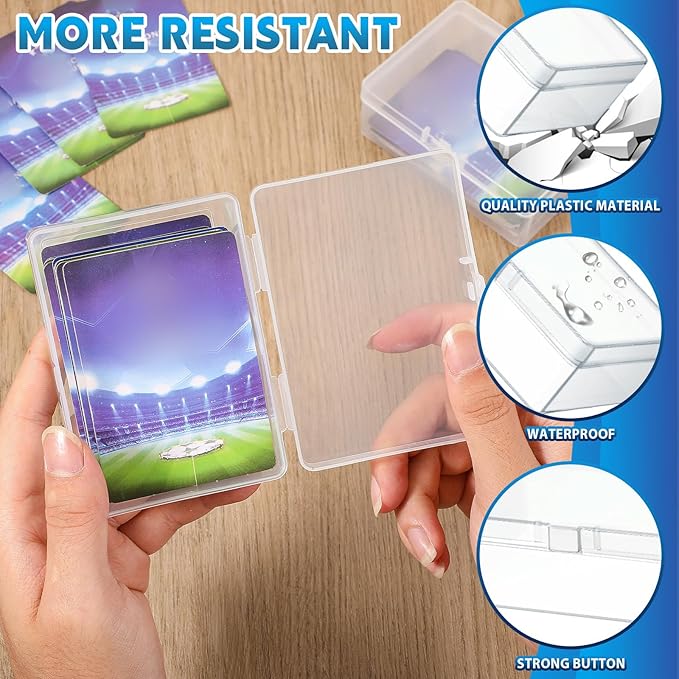 Vicenpal 12 Pcs Playing Card Boxes Clear Plastic Deck Cases Trading Card - Image 3