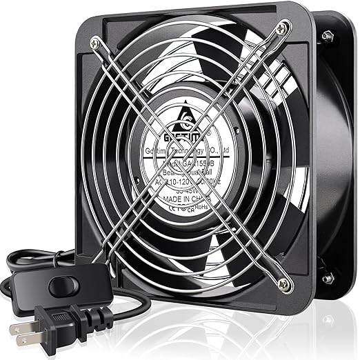 GDSTIME AXIAL Fan 15050, 110V 120V AC 150mm x 150mm x 50mm Fan, Ventilation by GDSTIME