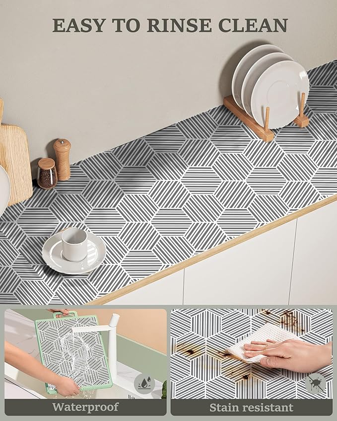 Shelf Liner Drawer Liner for Kitchen Cabinet, 17.5In x 20FT Non-Adhesive Slip - Image 5