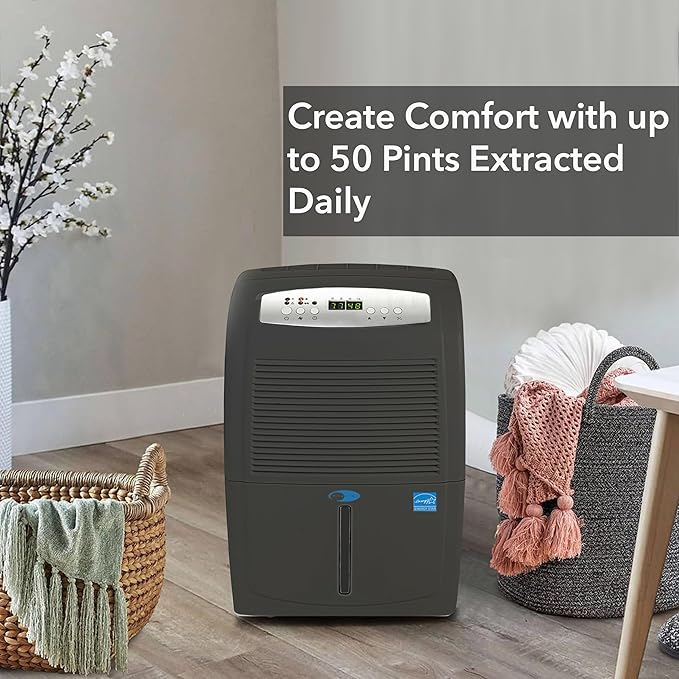 Whynter 50 Energy Star Pint High Capacity up to 4000 sq ft Gray Portable - Image 3