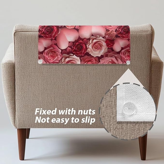 Valentine's Rose Headrest Cover - Image 5