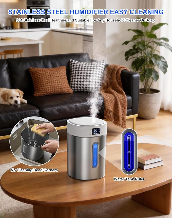 Humidifiers for Bedroom Large Room Baby, 4L Ultrasonic Cool Mist Humidifier - Image 6