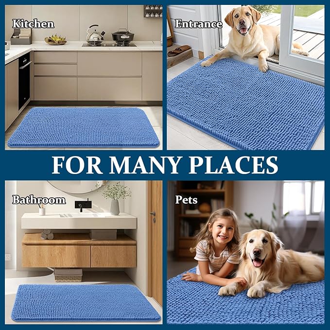 OLANLY Dog Door Mat for Muddy Paws 47x17, Absorbs Moisture and Dirt, Absorbent - Image 8