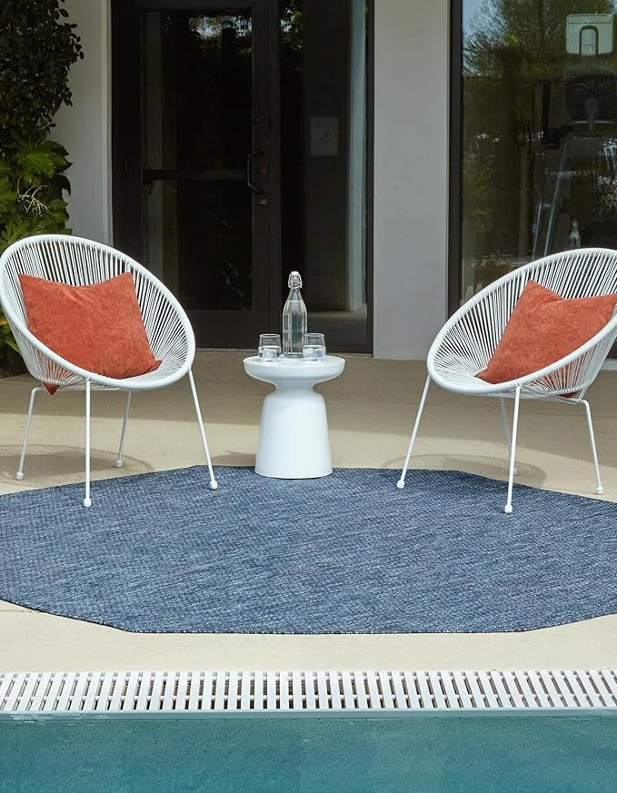 Unique Loom Collection Casual Transitional Solid Heathered Indoor/Outdoor - Image 3