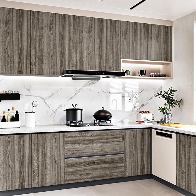 WESTICK Large Brown Wood Contact Paper Waterproof Peel and Stick Countertops - Image 5
