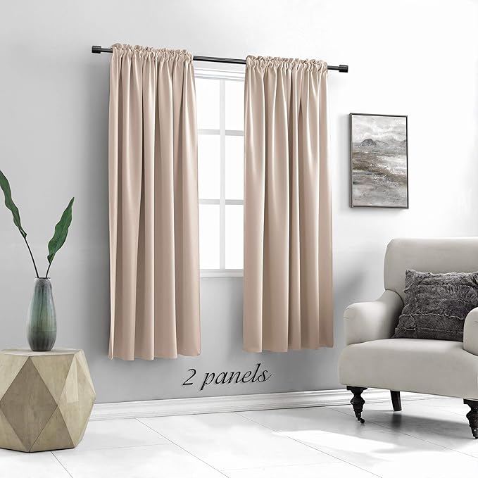 DONREN Living Room Curtain Panels, Energy Saving Thermal Insulated Room - Image 2