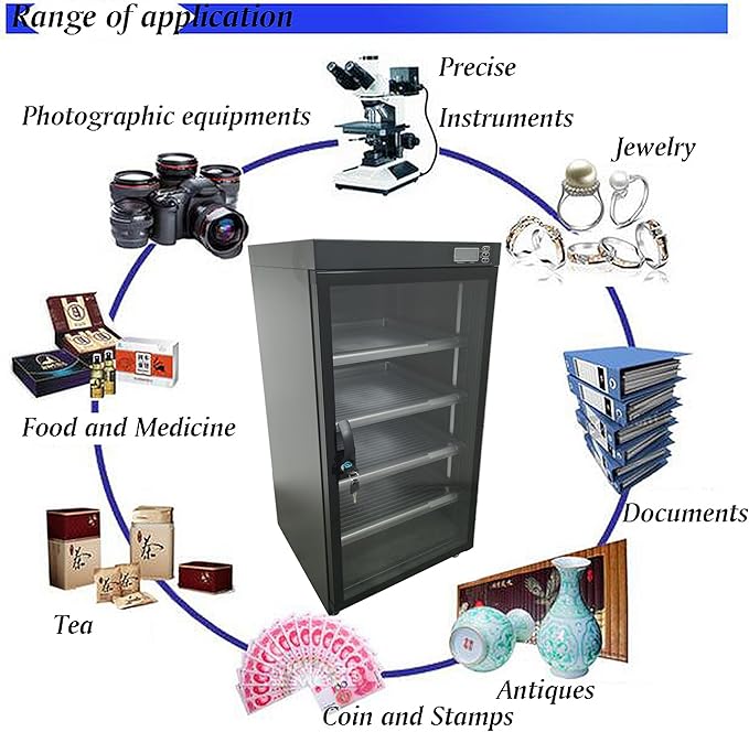 Automatic Digital Camera Dehumidify Storage 100L Dry Cabinet Box Storage 5 - Image 8