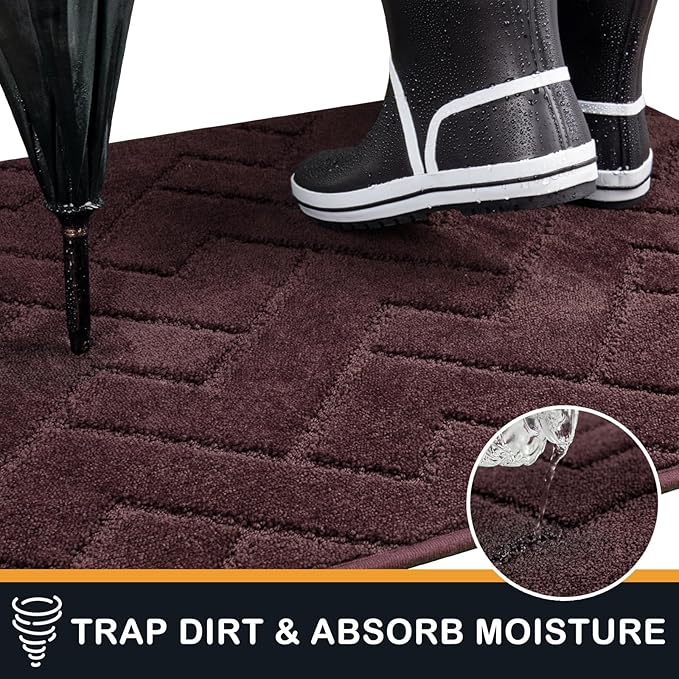 PURRUGS Dirt Trapping Door Mat 32" x 70", Non-Slip Machine Washable Entry Rug - Image 5