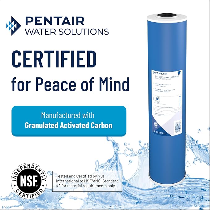 Pentair Pentek GAC-20BB Big Blue Carbon Water Filter, Heavy Duty Granular - Image 3