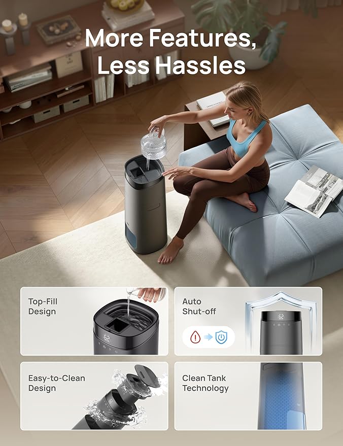 DREO 16L Smart Humidifier Large Room 1000 ft², 130H Cool Mist Air Humidifiers - Image 7