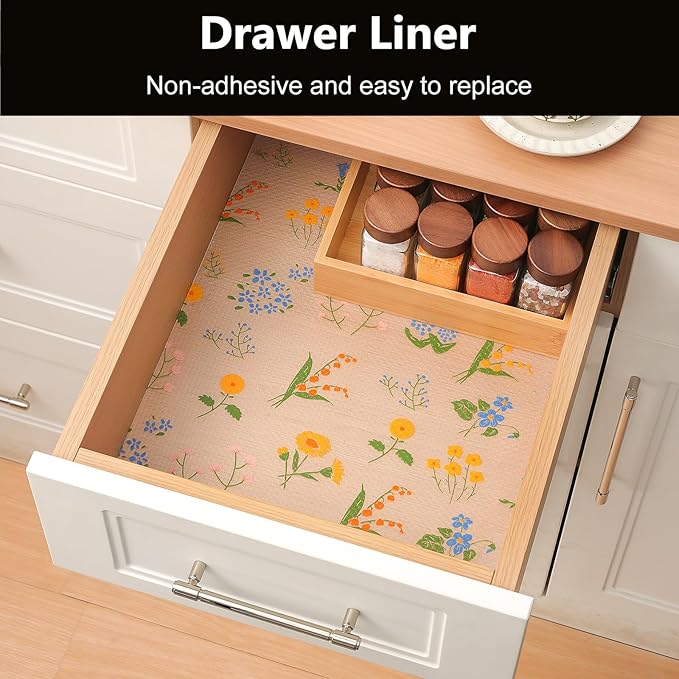 INNOLITES Shelf Liners for Kitchen Cabinets Non-Adhesive Drawer Liner - Image 3