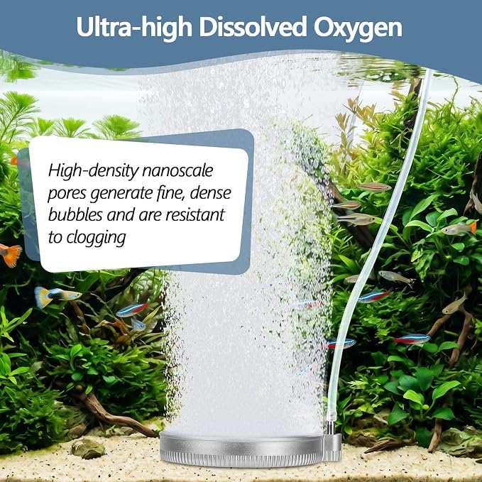 hygger 4 Inch Nano Air Stone for Aquariums, Quiet Fish Tank Bubbler High - Image 7