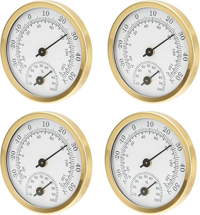 TEAMWILL Mini Analog Thermometer Hygrometer Humidity Meter Room Indoor by Unknown