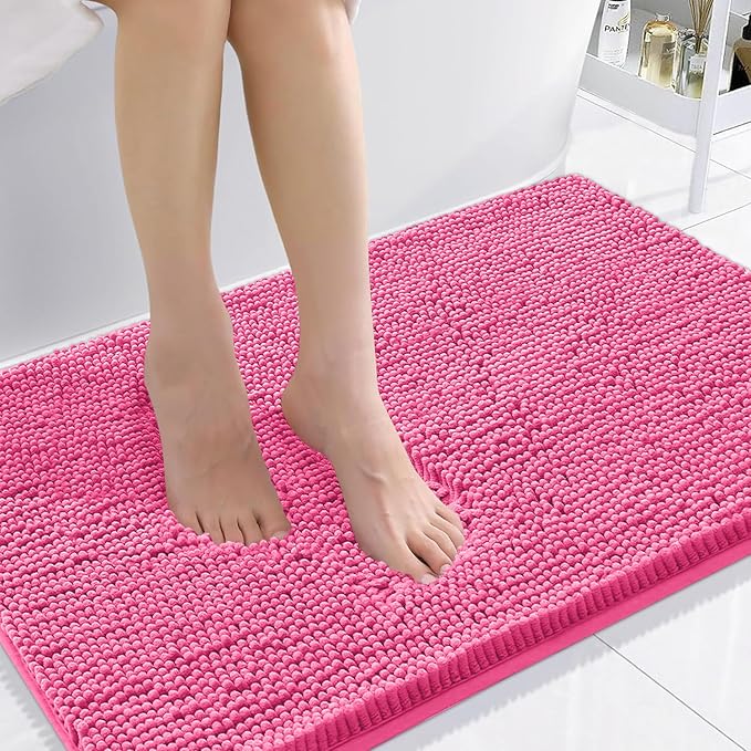 Smiry Luxury Chenille Bathroom Rugs 36x24, Extra Soft and Absorbent Shaggy Bath by Smiry