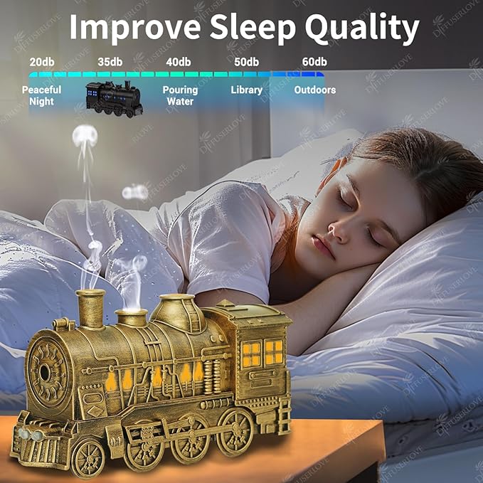 Diffuserlove Essential Oil Diffuser 300ML Train Cool Mist Humidifier Quiet - Image 4