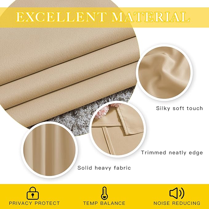 NICETOWN Sliding Door Curtain Panel Room Darkening Window Treatment - Image 5