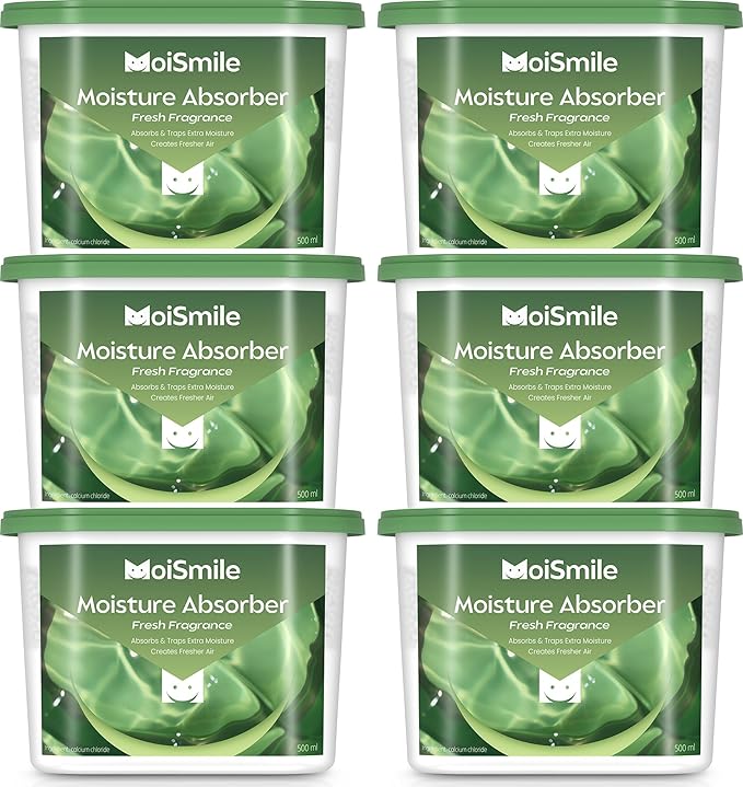 Moisture Absorbers 6 Packs, 10.8OZ Fresh Scent Efficient Humidity Absorber ＆ by MoistureAbsorbers