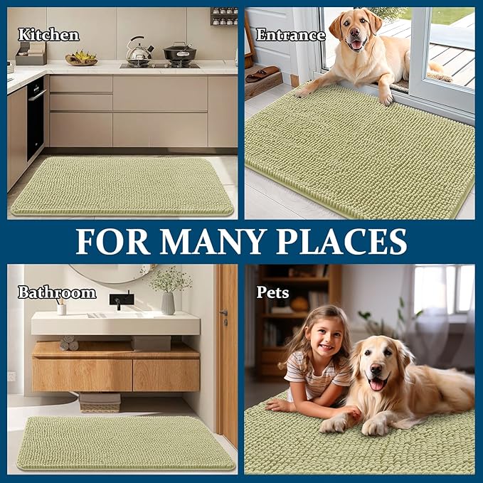 OLANLY Dog Door Mat for Muddy Paws 24x16, Absorbs Moisture and Dirt, Absorbent - Image 8