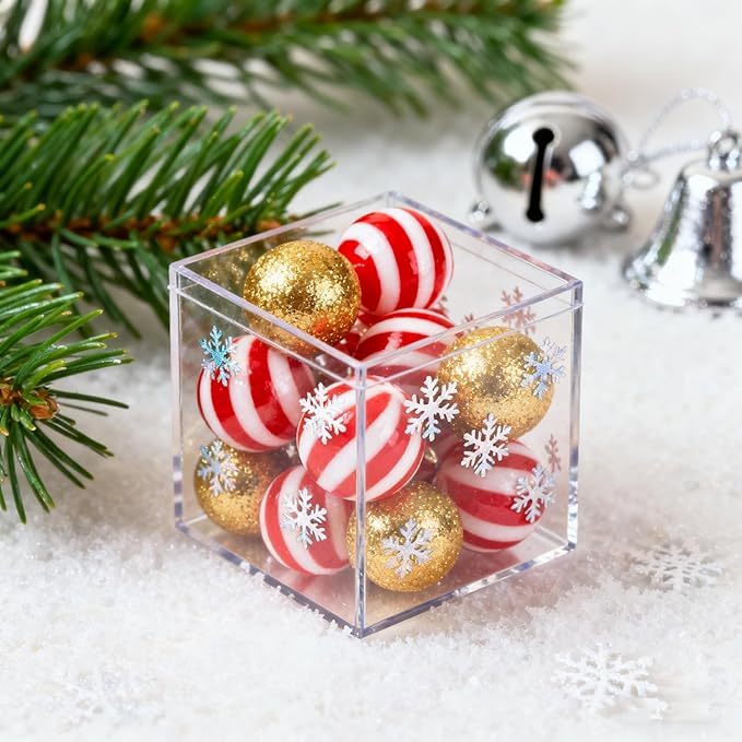 Acrylic Box Clear Boxes with Lids 4 Pieces Acrylic Display Cube Graduation - Image 7
