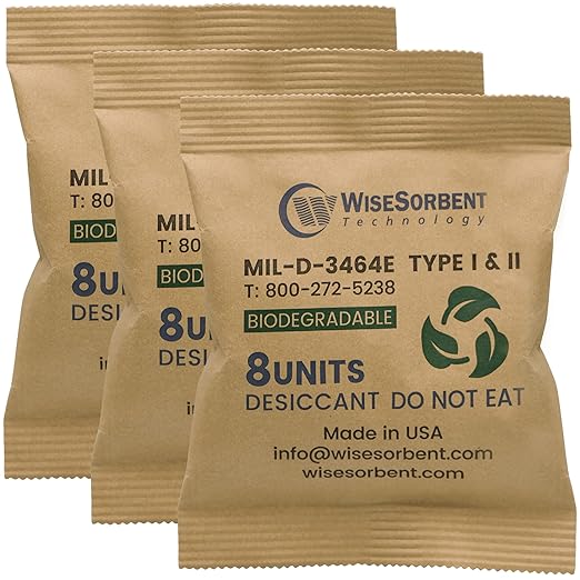 Kraft Clay Desiccants Packs for Safe, 264 Gram 2 Packs Dehumidifier for Gun Safe by Wisesorb