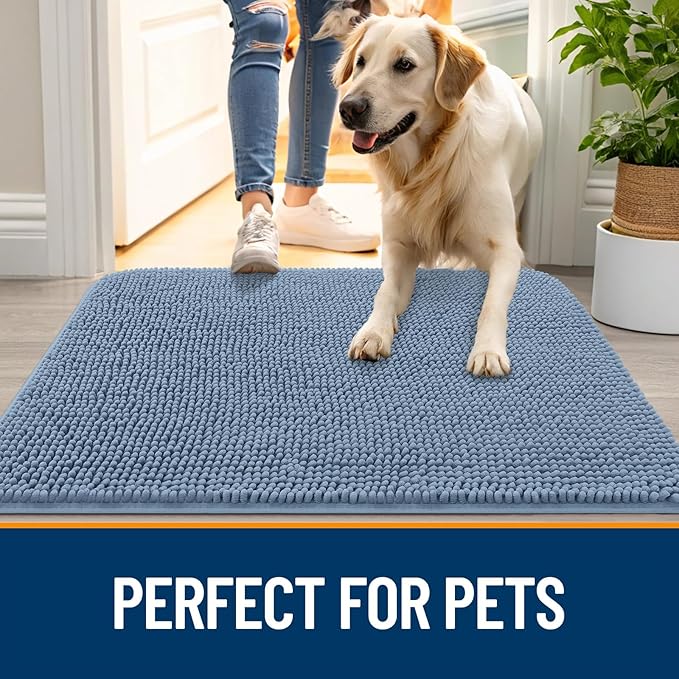 OLANLY Dog Door Mat for Muddy Paws 54x32, Absorbs Moisture and Dirt, Absorbent - Image 6