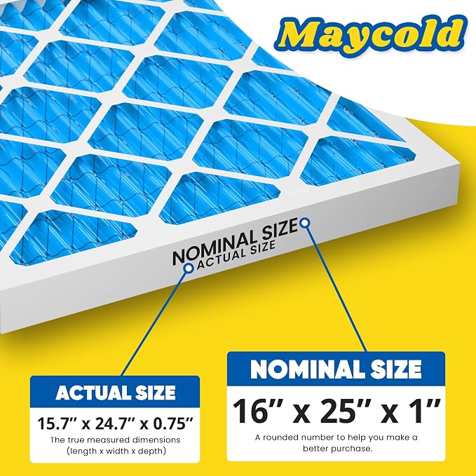 Maycold 16x25x1 MERV 11 Furnace Air Filter, High-Performance HVAC AC Filters - Image 3