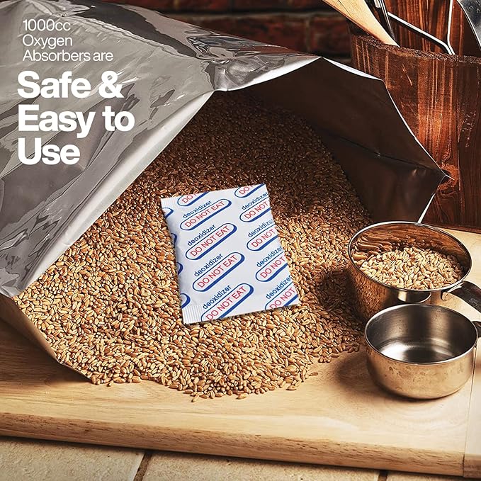 1000cc Oxygen Absorbers for Food Storage, Food Grade Oxygen Absorbers Packets - Image 5