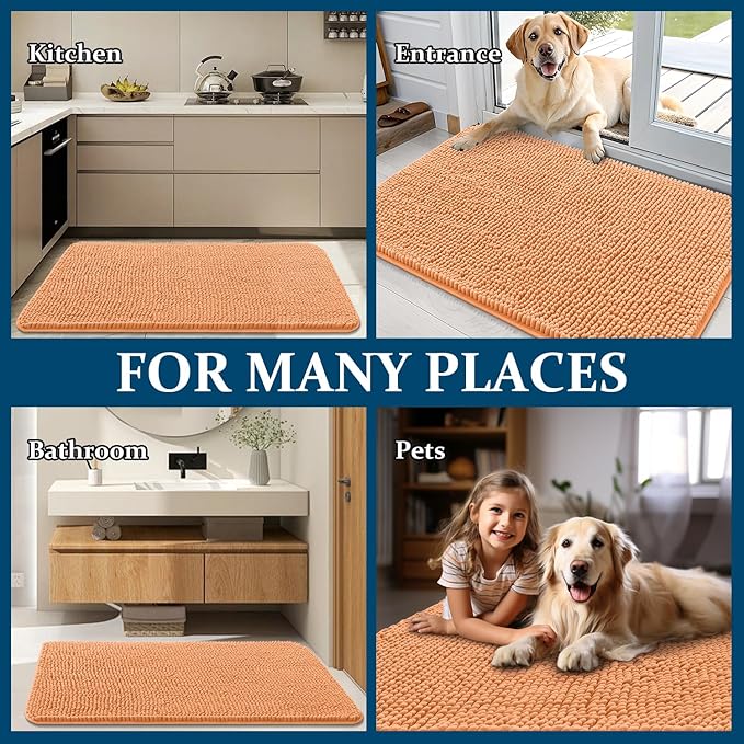 OLANLY Dog Door Mat for Muddy Paws 70x32, Absorbs Moisture and Dirt, Absorbent - Image 8